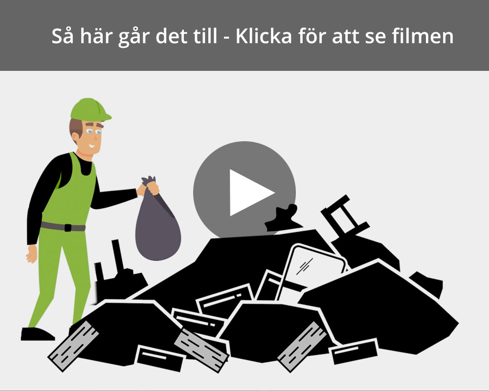Boka hämtning av byggavfall i storsäckar på Gotland och i Kalmar län.