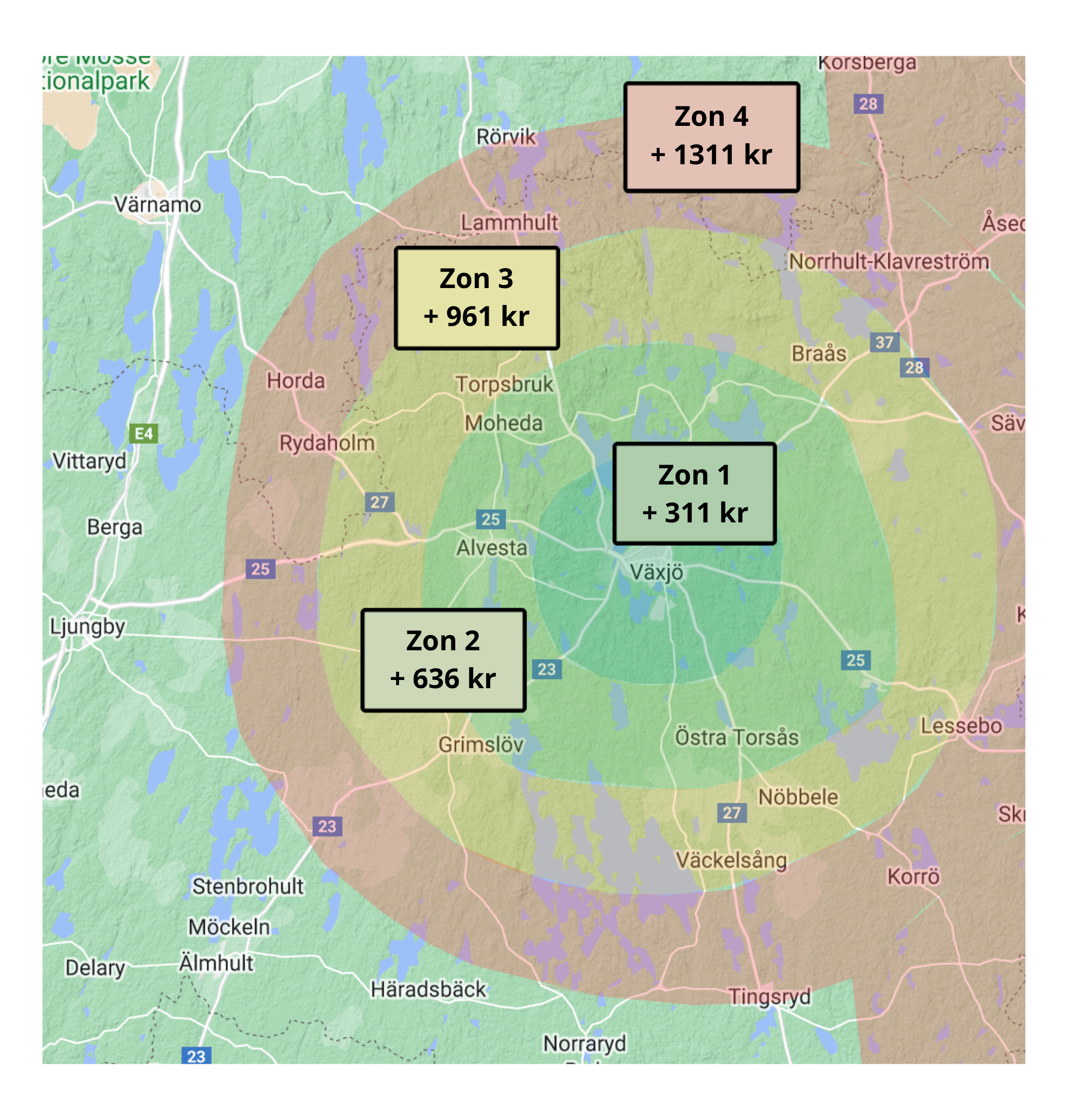 Kronoberg karta zonpriser 2026 privat